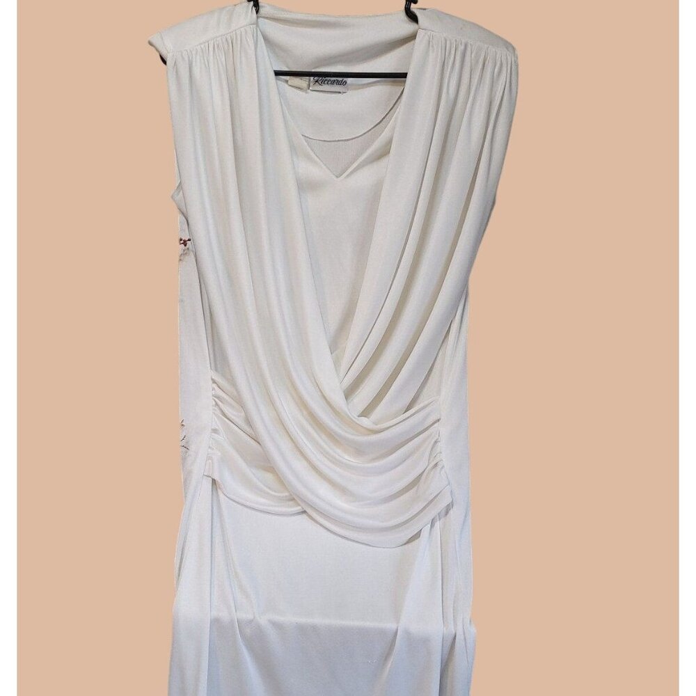 Ricardo Dress Vintage White  Sleeveless Size 12
